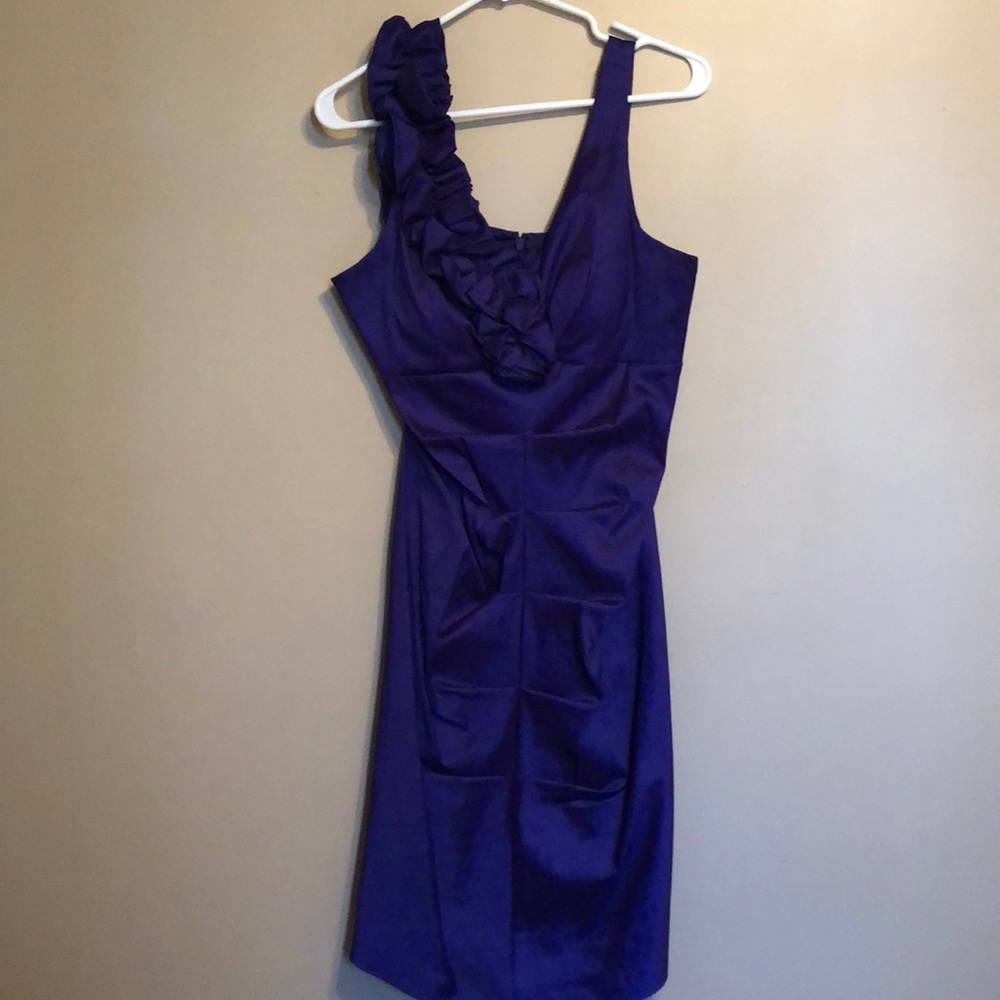 Royal purple slimming dress